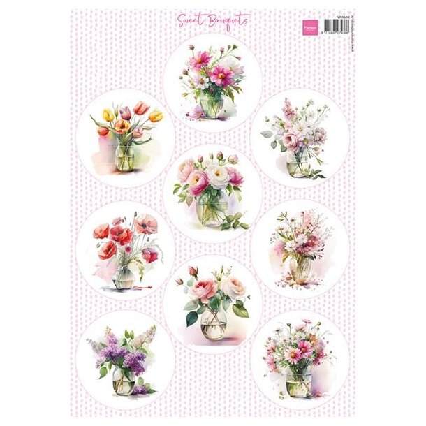 Klippeark Sweet Bouquets - 7 cm VK9640 Marianne Design M11