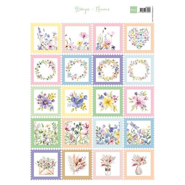 Klippeark Stamps - Flowers VK9646 Marianne Design