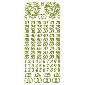 Stickers Tal, jubil�um Guld S6
