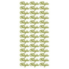 Stickers Tillykke Guld 3438 S2