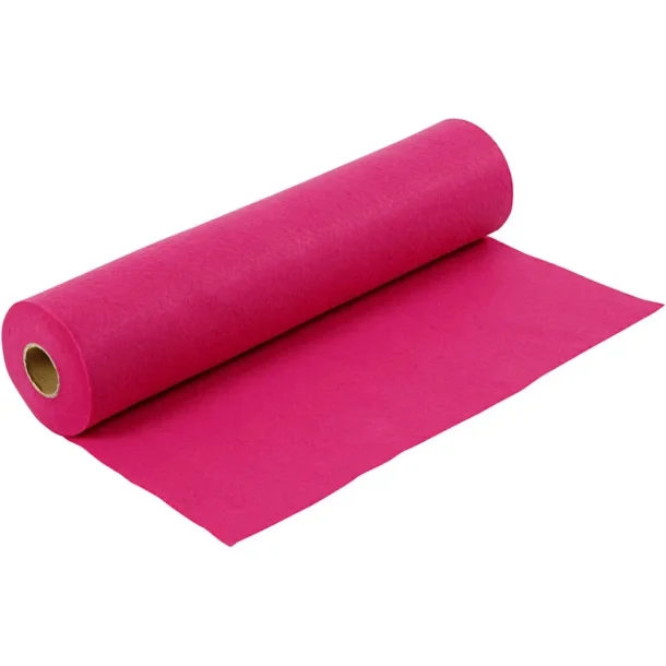 Hobbyfilt cerise 45cm x 0,5m 180-200g 1,5 mm tyk