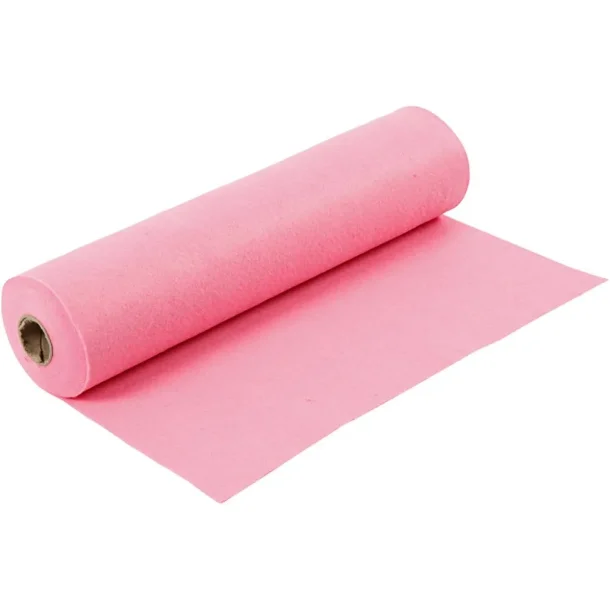 Hobbyfilt pink 45cm x 0,5m 180-200g 1,5 mm tyk