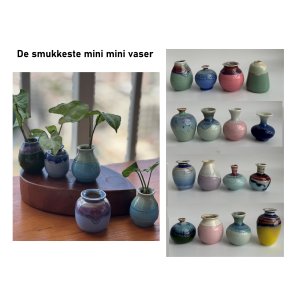 Mini mini vase 4-6cm ass. farver 1stk.
