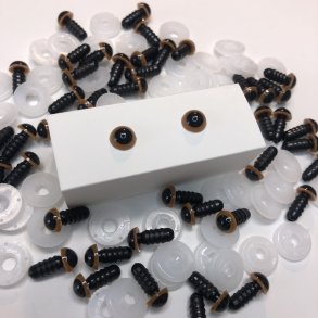 �jne med sikkerhedsskive 8mm brun 4par