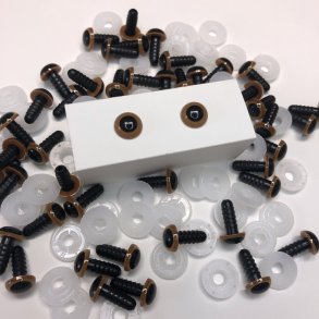 �jne med sikkerhedsskive 10mm brun 4stk