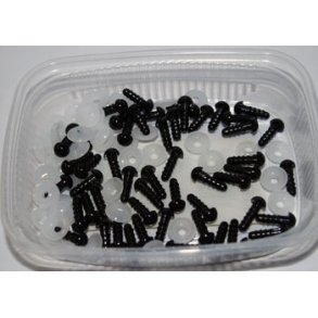 �jne m/sikkerhedsskive 4,5mm sort 4stk