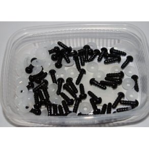  �jne m/sikkerhedsskive 8mm sort 4stk