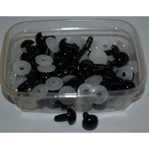  �jne m/sikkerhedsskive 12mm sort 2par