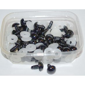 �jne 15mm med sikkerhedsskive sort 2 par