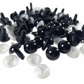 �jne med sikkerhedsskive 18mm sort 4par RESTORDRE