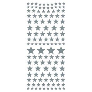Stickers Stjerner s�lv S7