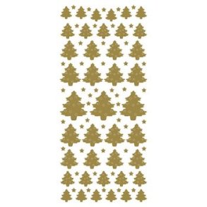 Stickers Juletr� guld S7