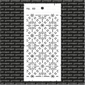 Stencil No. 49 gummiapan 10x 21cm
