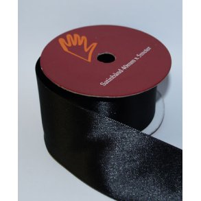 Satinb�nd 40mmx5m sort