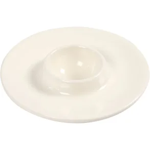 �ggeb�ger porcel�n Diam. 9,8 cm, 3,9 cm, Hvid