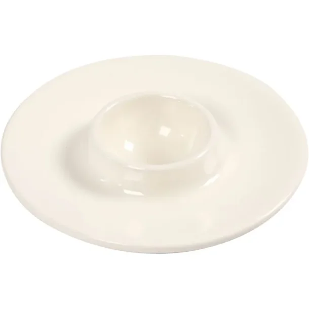 ggebger porceln Diam. 9,8 cm, 3,9 cm, Hvid