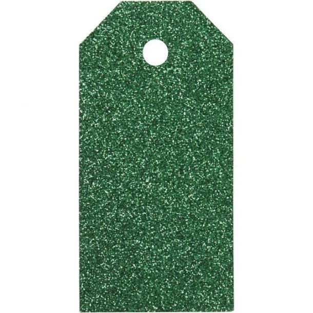 Manillamrke grn glitter 15stk 5x10cm