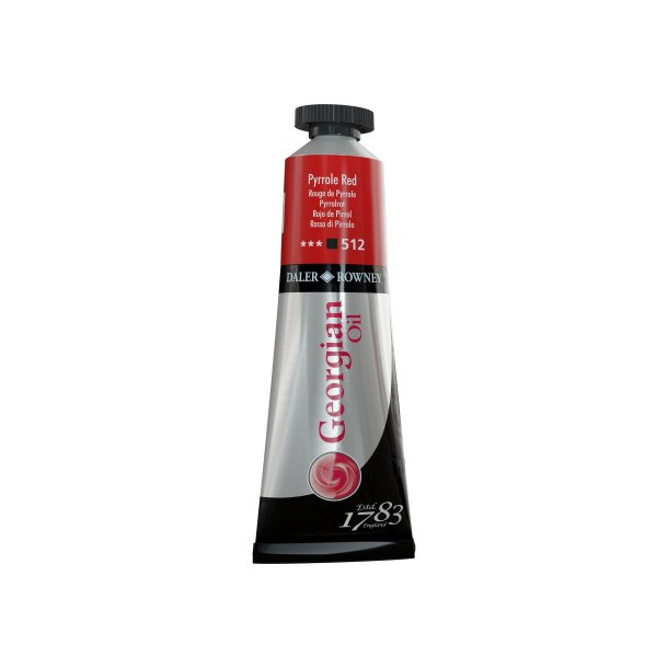 Georgian Pyrrole Red olie maling 38ml Daler Rowney 512