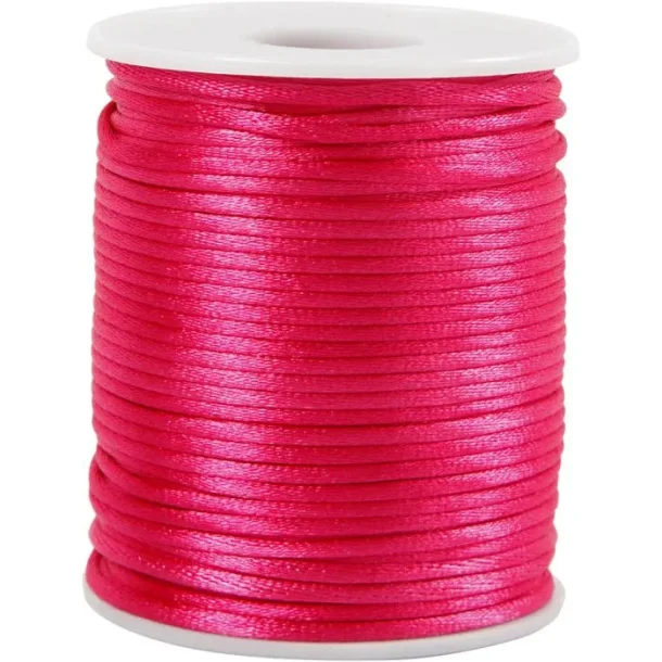 Satinsnor 2mm Pink 50m