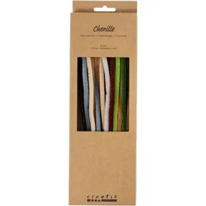 Chenille Natur 25 Stk. 6 mm. L: 30 cm