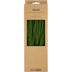 Chenille Grangr�n 50 Stk. 6 mm. L: 30 cm RESTORDRE