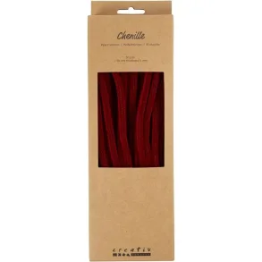 Chenille M�rk r�d 50 Stk., L: 30 cm, 6 mm