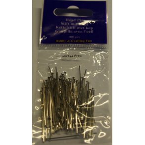  Smykkestift u/�je 32mm s�lv fv.