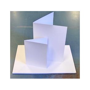 Slimkort-base  Glitter hvid 20 x 21 cm