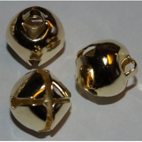 Bj�lder ca.12mm i diameter guld-farvet 10 stk