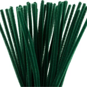 Chenille 50 stk 30 cm, m�rk gr�n tykkelse 6 mm