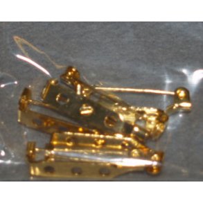 Brochen�l 25mm 5stk guld fv.