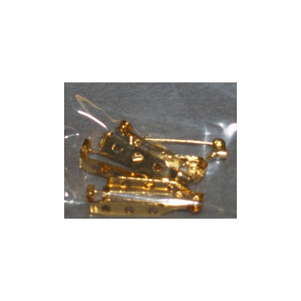 Brochen�l 25mm 5stk guld fv.