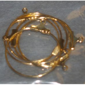 rering 25mm 6stk guld belagt