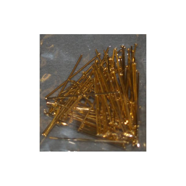  Smykkestift u/je 32mm guld fv - 100stk