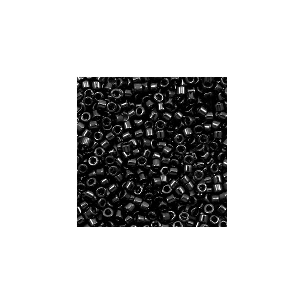 Miyuki glas perler 11/0 Opaque Black 10gram ca. 2mm