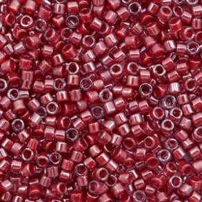 Miyuki glas perler 11/0 Cranberry Lined Luster Crystal Red 10gram ca. 2mm