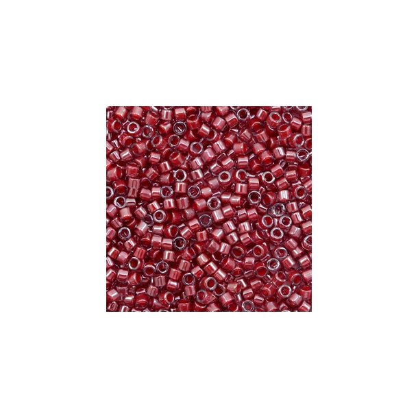 Miyuki glas perler 11/0 Cranberry Lined Luster Crystal Red 10gram ca. 2mm