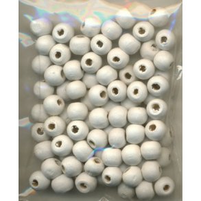 Tr�perler Hvid 8mm 85stk