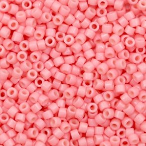 Miyuki glas perler 11/0 Duracoat Opaque Dyed Guava Pink 10gram ca. 2mm