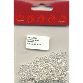 Split ring 4mm x 0,8mm 10g s�lv fv. 