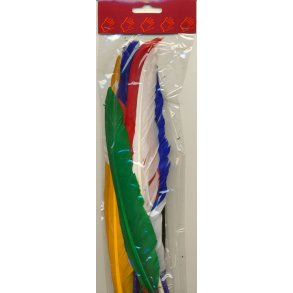 Fjer ass. farver indianerfjer 12stk