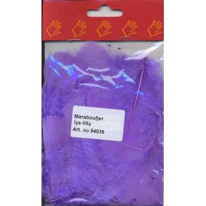 Fjer marabou 5g lys-lilla