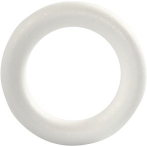 Styropor ring 17cm 30mm hvid