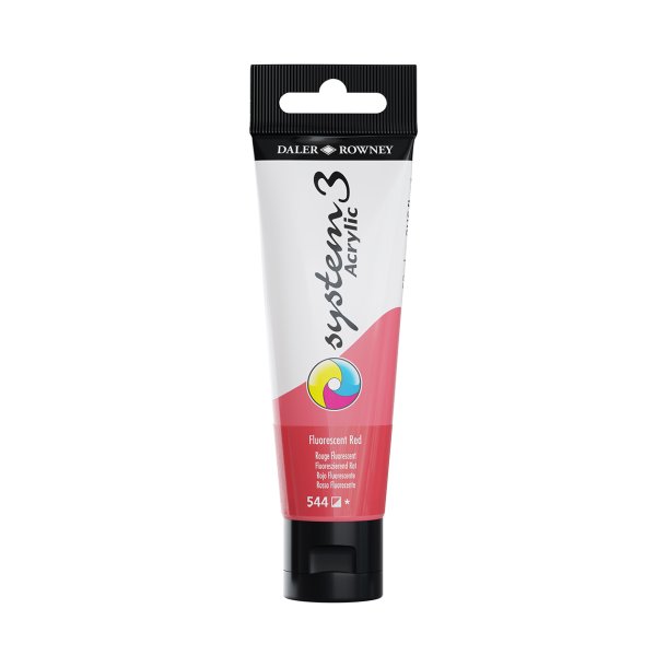 Akrylmaling System 3 59ml Fluorescent Red