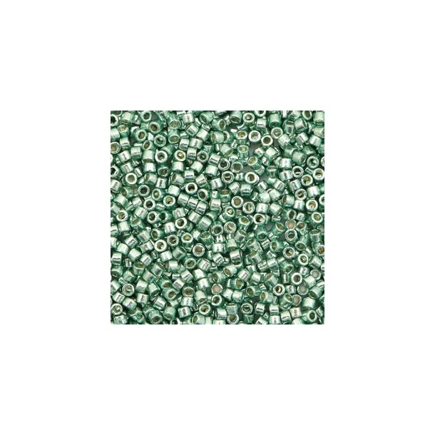 Miyuki glas perler 11/0 Duracoat Galvanized Dark Sea Foam Green 10gram ca. 2mm