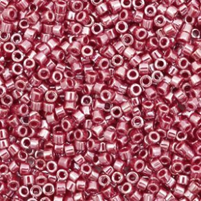 Miyuki glas perler 11/0 Opaque Luster Cadillac Red 10gram ca. 2mm