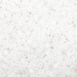 Miyuki glas perler 11/0 Opal White 10gram ca. 2mm