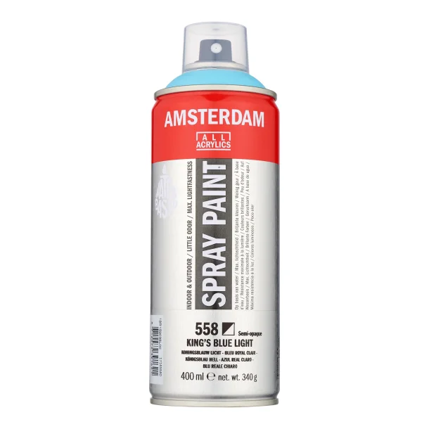 AMSTERDAM Spray paint 400 ml King's Blue Light 558