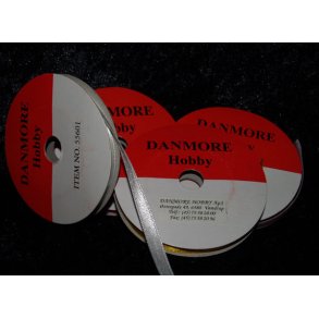 Satinb�nd 10mmx10m hvid