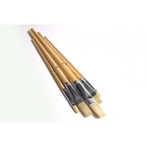 Kunstnerpensels�t natur skaft 5stk
